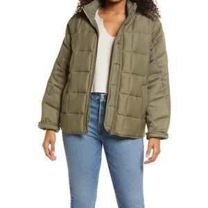 Thread & Supply Dolman Sleeve Quilted‎ Jacket in Olive Size Small